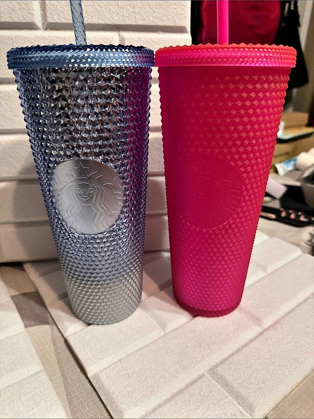 Starbucks Studded Tumbler Pink & Blue Set